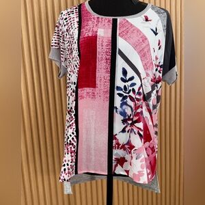 White House Black Market Multicolor Patterned Blouse